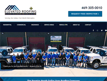 Tablet Screenshot of elevatedroofing.com